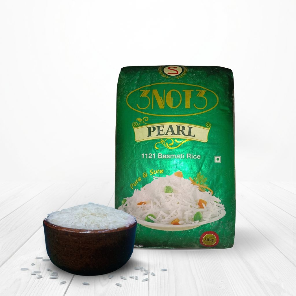3not3 Basmati Rice 3NOT3 Pearl 1121 Basmati Sella Rice | Kolkata Rice - Online Retail Rice ...